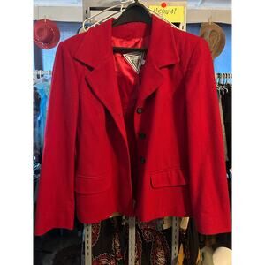 Vintage J. Percy for Marvin Richards Red Blazer (Size 12, Made in USA)
